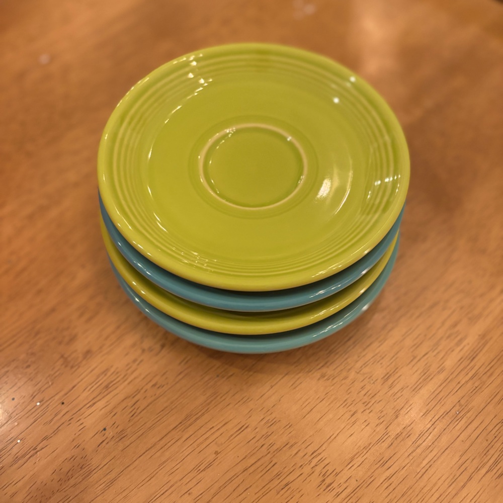 Fiestaware saucers group of 4